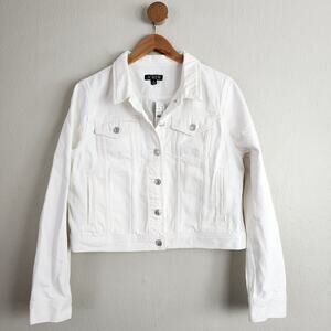 NEW J. Crew White Classic Straight Fit Denim Jacket